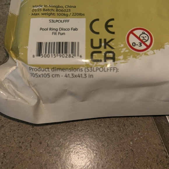 EXTRA LARGE SUNNY LIFE GOLD DISCO POOL RING - Picture 11 of 11